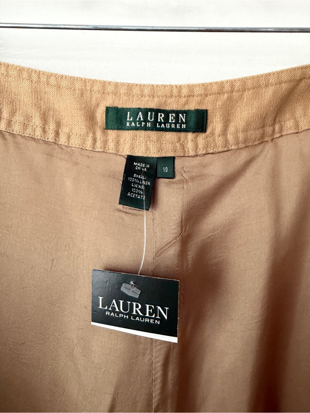 Ralph Lauren NWT Linen Button Front Midi Skirt Pockets Heritage Preppy Teacher - Picture 11 of 14